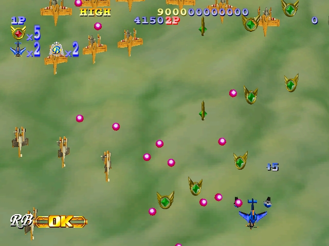 Giga Wing 2 - Dreamcast game screenshot (2001) by Capcom